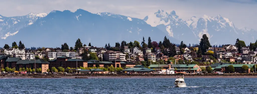 Insurance in Everett WA: Everett skyline viewed from the Puget Sound